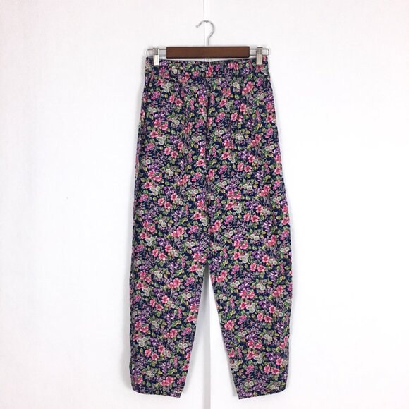 80s Floral Lace Trim Vintage Top Co-ord Set - Picture 9 of 13